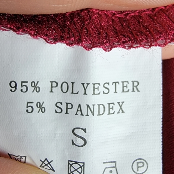 She & Sho Blouse Maroon Sz Small - Picture 5 of 6